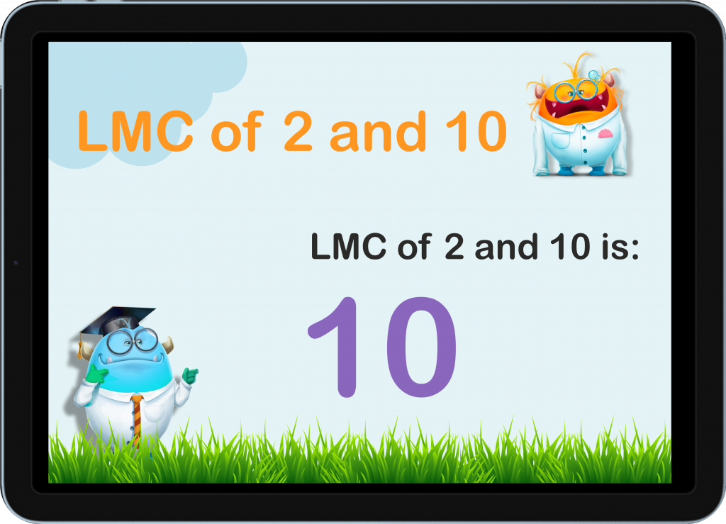 lcm of 2 and 10