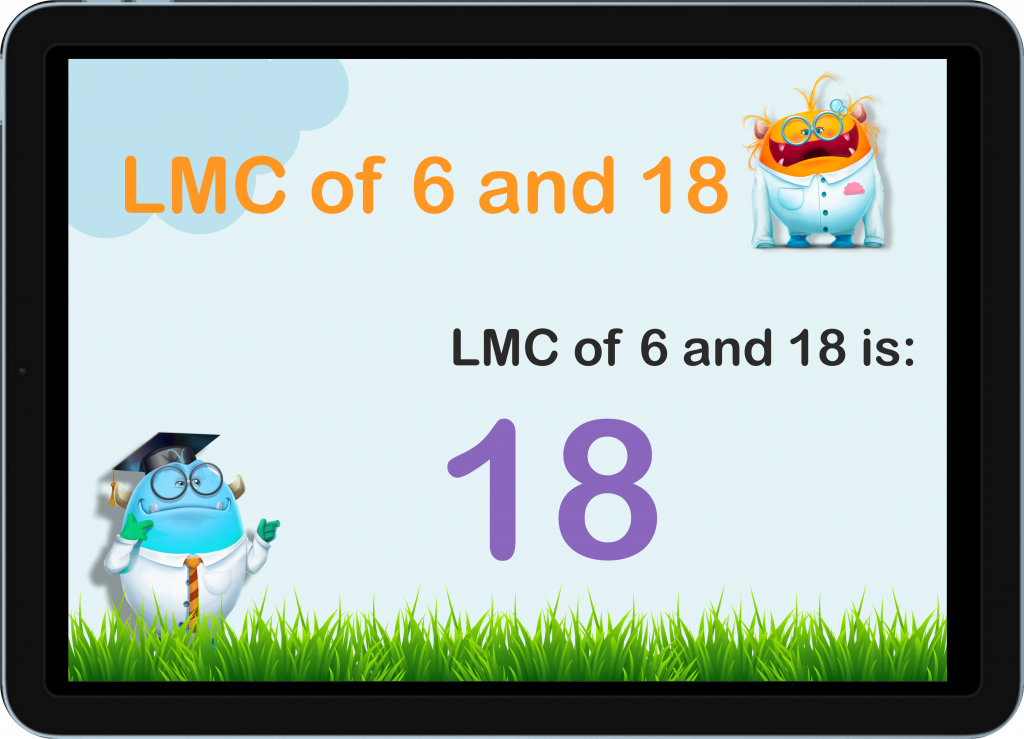 lcm of 6 and 18